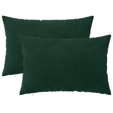 vidaXL Κάλυμμα Μαξιλαριού 2 pcs HEERLEN Σκούρο Πράσινο 50 x 80 cm