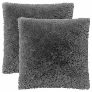 vidaXL Κάλυμμα Μαξιλαριού 2 pcs HEERLEN Ανοιχτό γκρι 55 x 55 εκ