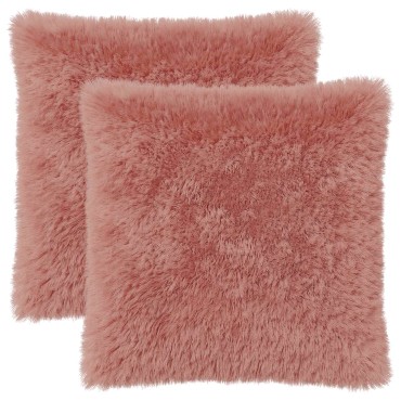 vidaXL Κάλυμμα Μαξιλαριού 2 pcs HEERLEN Ροζ 60 x 60 cm PV Φλίς