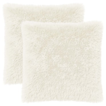 vidaXL Κάλυμμα Μαξιλαριού 2 pcs HEERLEN Λευκό 80 x 80 cm PV Φλίς