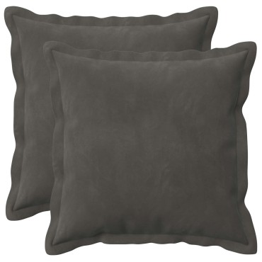 vidaXL Κάλυμμα Μαξιλαριού 2 pcs HOUTEN Σκούρο Γκρι 40 x 40 cm Βελούδο