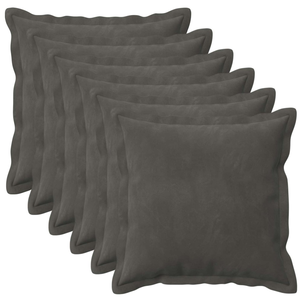 vidaXL Κάλυμμα Μαξιλαριού 6 pcs HOUTEN Σκούρο Γκρι 40 x 40 cm Βελούδο