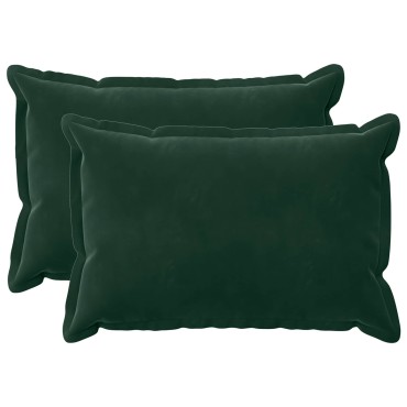 vidaXL Κάλυμμα Μαξιλαριού 2 pcs HOUTEN Σκούρο Πράσινο 40 x 60 cm