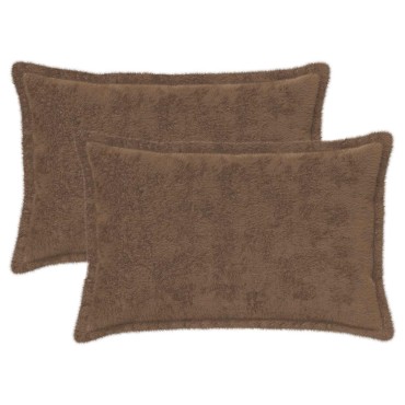 vidaXL Κάλυμμα Μαξιλαριού 2 τμχ. HOUTEN Ανοιχτό καφέ 50 x 70 cm