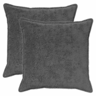 vidaXL Κάλυμμα Μαξιλαριού 2 τμχ. HOUTEN Σκούρο Γκρι 70 x 70 cm