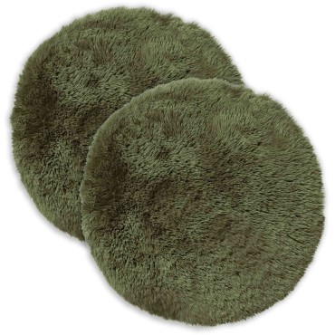 vidaXL Κάλυμμα Μαξιλαριού 2 pcs HEERLEN Πράσινο Ø 30 cm PV Φλίς