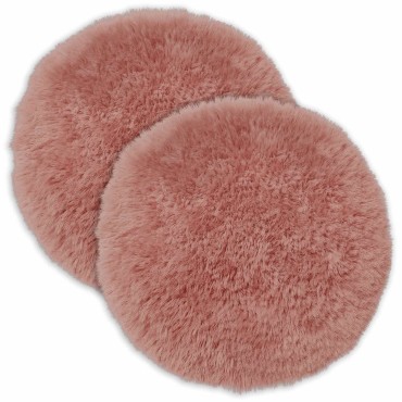 vidaXL Κάλυμμα Μαξιλαριού 2 pcs HEERLEN Ροζ Ø 50 cm PV Φλίς