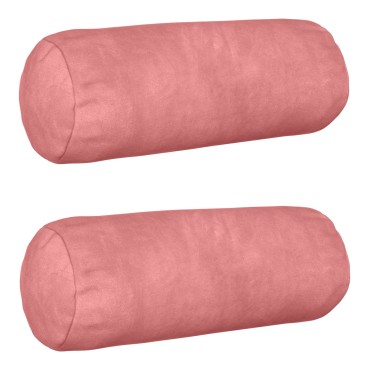 vidaXL Κάλυμμα Μαξιλαριού 2 pcs HEERLEN Ροζ Ø 15 x 40 εκ Βελούδο