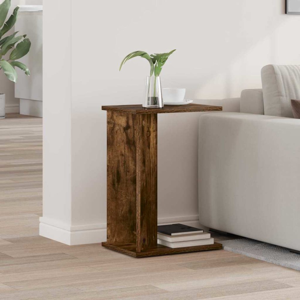 vidaXL End Table Καπνιστό Δρύς 35x25x50cm Επεξεργασμένο Ξύλο