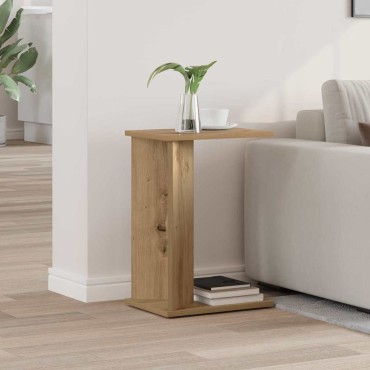 vidaXL End Table Artisan Oak 35x25x50cm Επεξεργασμένο Ξύλο