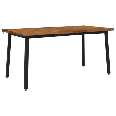 vidaXL Τραπέζι Φαγητού με Ζωντανό Χείλος 160x70x75cm Φυσικό 1 τεμ.