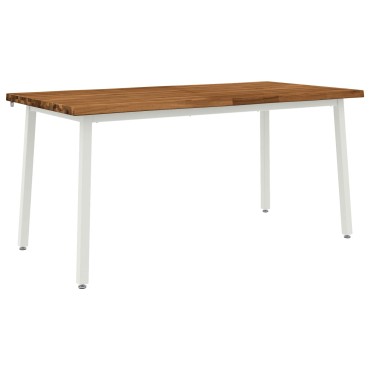 vidaXL Τραπέζι Φαγητού με Ζωντανό Χείλος 160x80x75cm Φυσικό 1 τεμ.