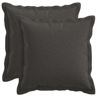 vidaXL Κάλυμμα Μαξιλαριού 2 pcs HOUTEN Σκούρο Γκρι 40 x 40 cm