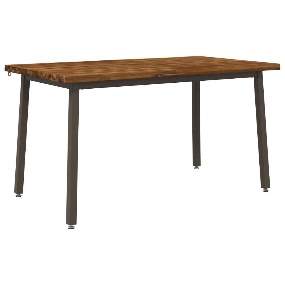 vidaXL 140x80x75cm Στερεό Ξύλο Ακακίας Φυσικό και Καφέ Ορθογώνιος
