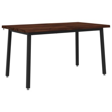 vidaXL 120x90x75cm Στερεό Ξύλο Ακακίας Σκούρο Καφέ και Μαύρο