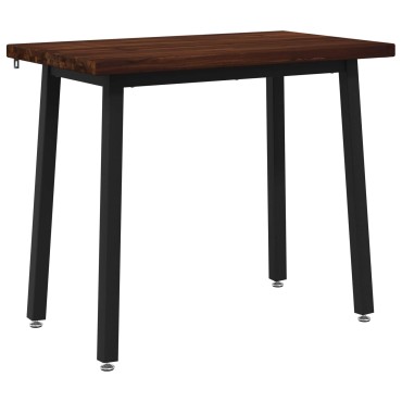 vidaXL 90x55x75cm Στερεό Ξύλο Ακακίας Σκούρο Καφέ και Μαύρο