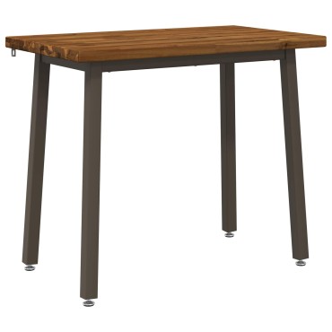 vidaXL 90x55x75cm Στερεό Ξύλο Ακακίας Φυσικό και Καφέ Ορθογώνιος