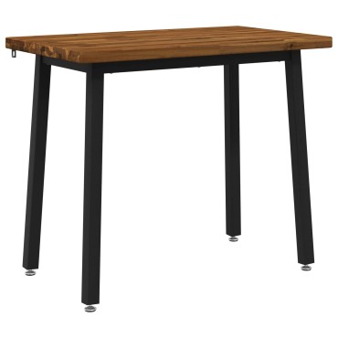 vidaXL 110x55x75cm Στερεό Ξύλο Ακακίας Φυσικό και Μαύρο