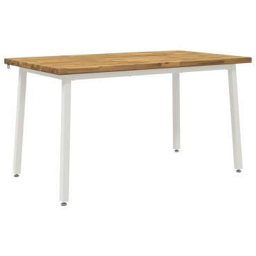 vidaXL 140x70x75cm Στερεό Ξύλο Ακακίας Φυσικό και Καφέ Ορθογώνιος