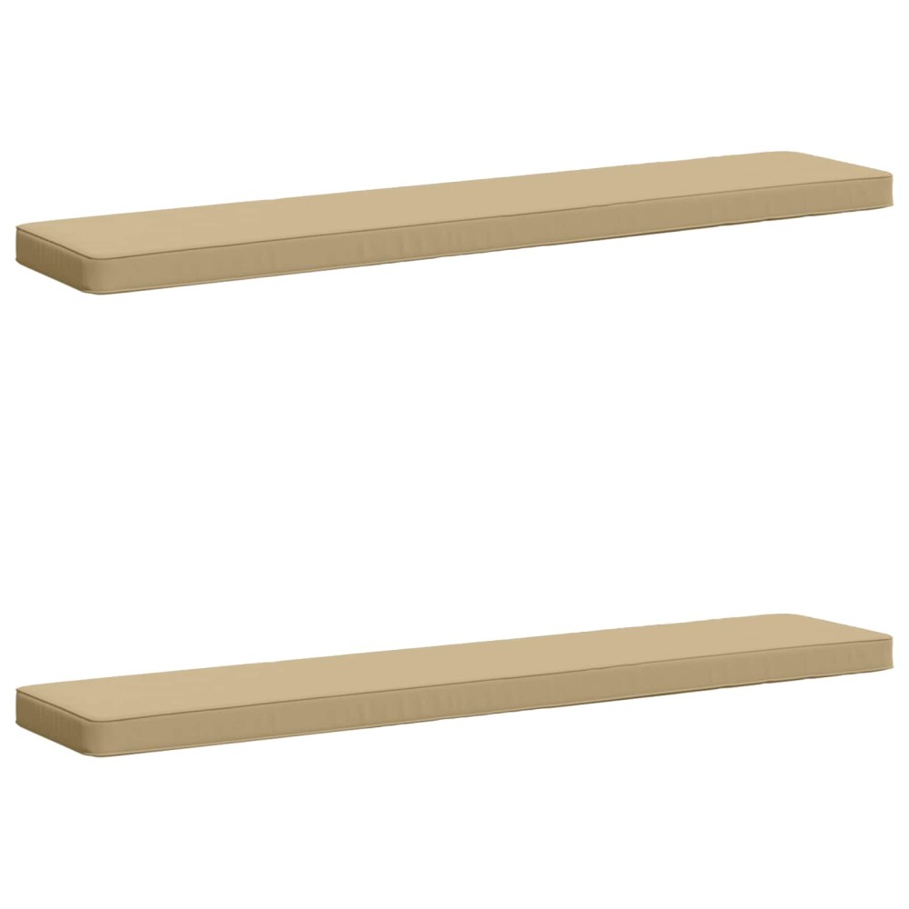 vidaXL Μαξιλάρια Πάγκου 2 Τεμαχίων VUGHT 2 pcs 100% Πολυεστέρας Μπεζ