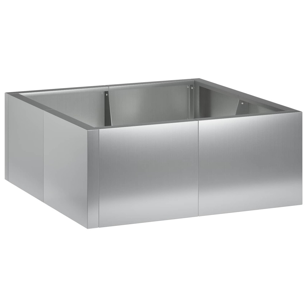 vidaXL Τοίχος Στήριξης 4 τμχ. 100 x 100 x 30 cm Γαλβανισμένος Χάλυβας