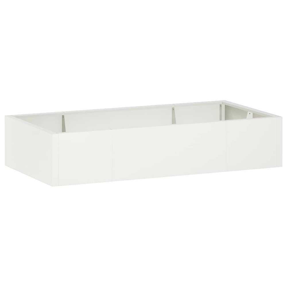 vidaXL Τοίχος Στήριξης 6 τμχ. 200 x 100 x 40 εκ. Ατσάλι Λευκό