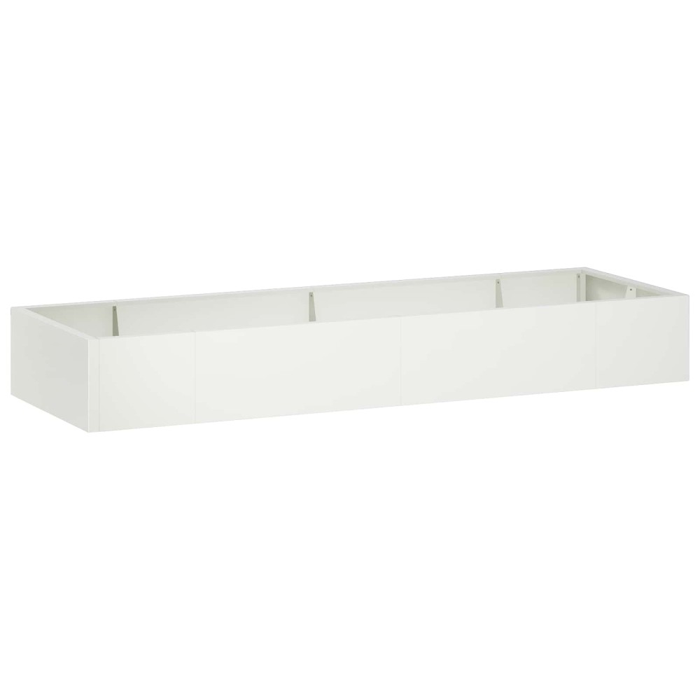 vidaXL Τοίχος Στήριξης 8 τμχ. 300 x 100 x 40 εκ. Ατσάλι Λευκό