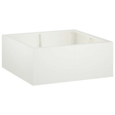vidaXL Τοίχος Στήριξης 4 τμχ. 100 x 100 x 50 cm Ατσάλι Λευκό