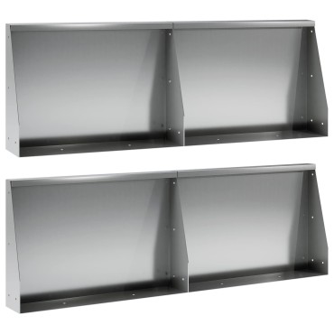 vidaXL Τοίχος Στήριξης 4 τμχ. 60 x 12 x 40 cm Γαλβανισμένος Χάλυβας