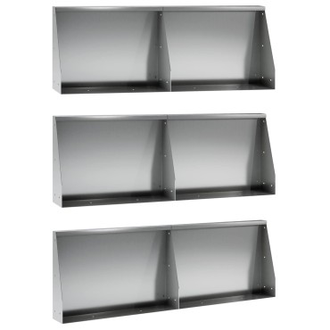 vidaXL Τοίχος Στήριξης 6 τμχ. 60 x 12 x 30 εκ Γαλβανισμένος Χάλυβας