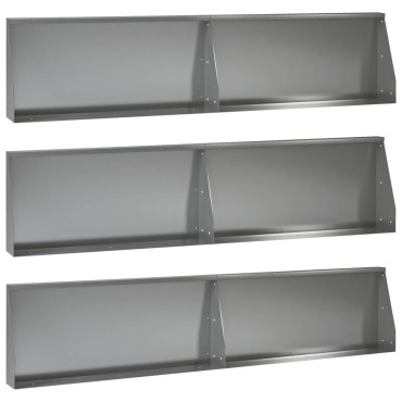 vidaXL Τοίχος Στήριξης 6 τμχ. 100 x 12 x 50 εκ Γαλβανισμένος Χάλυβας