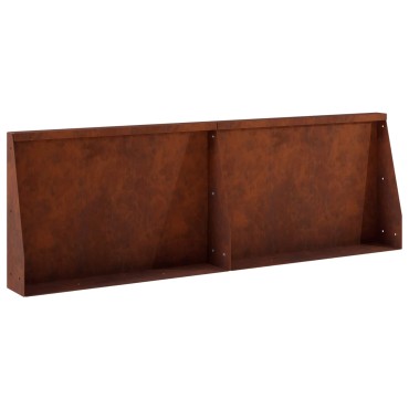 vidaXL Τοίχος Στήριξης 2 τμχ. 60 x 12 x 50 εκ. Σκ rusty