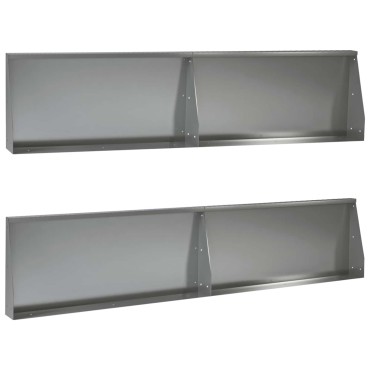 vidaXL Τοίχος Στήριξης 4 τμχ. 100 x 12 x 40 εκ Γαλβανισμένος Χάλυβας