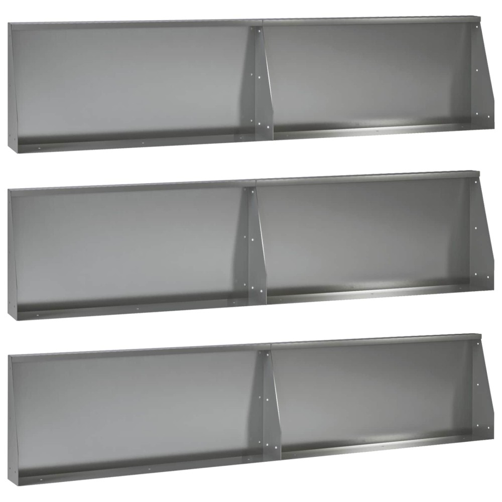 vidaXL Τοίχος Στήριξης 6 τμχ. 100 x 12 x 40 εκ Γαλβανισμένος Χάλυβας