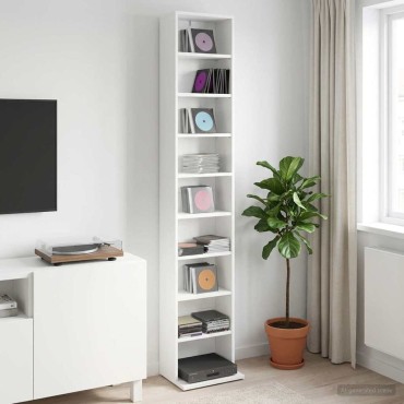 vidaXL Ντουλάπα CD Λευκό 33x23,5x175cm Επεξεργασμένο Ξύλο