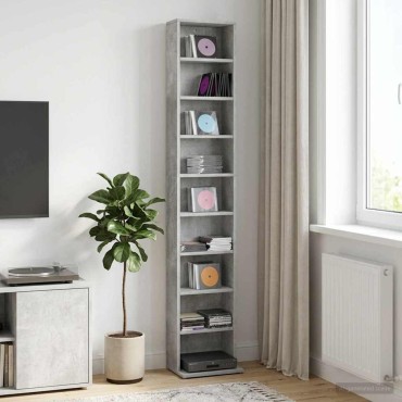 vidaXL Ντουλάπα CD Γκρι Σκυροδέματος 33x23,5x175cm