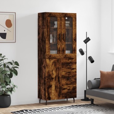 vidaXL Ντουλάπι Καπνιστή Δρυς 69,5x34x180cm από Επεξεργασμένο Ξύλο 1 τεμ.