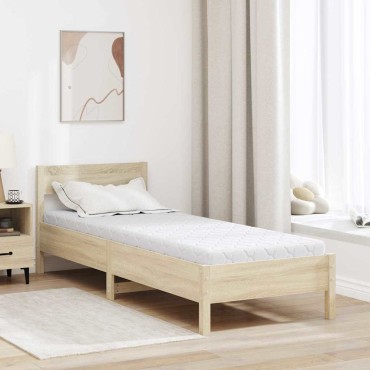 vidaXL Στρώμα Λευκό 80x200cm Ζακάρ ύφασμα 1 τεμ. - Μονό