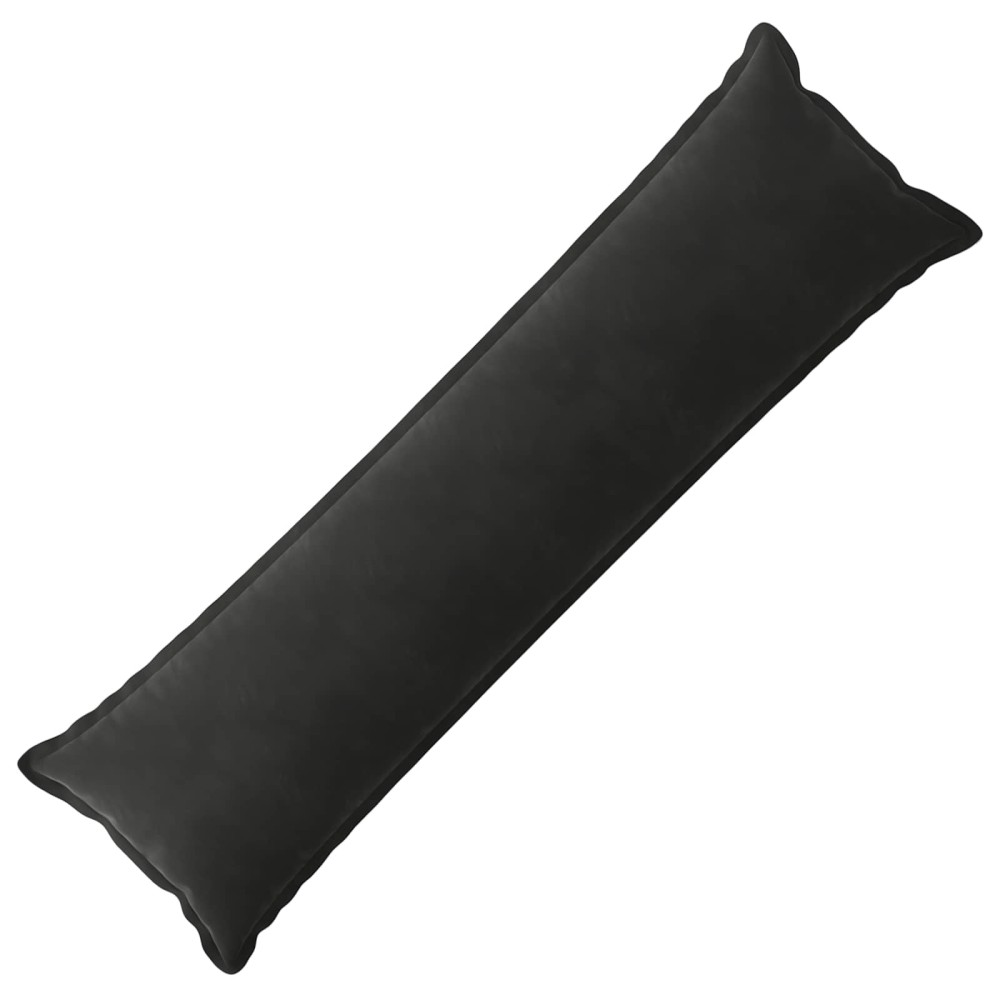 vidaXL Μαξιλάρι με μαξιλάρι HOUTEN Μαύρο 40 x 145 εκ. Βελούδο