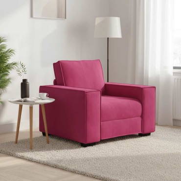vidaXL Πολυθρόνα-Καναπέ-Μπορντό Βελούδινη 100x78x84cm 1 τεμ. Γωνιακός