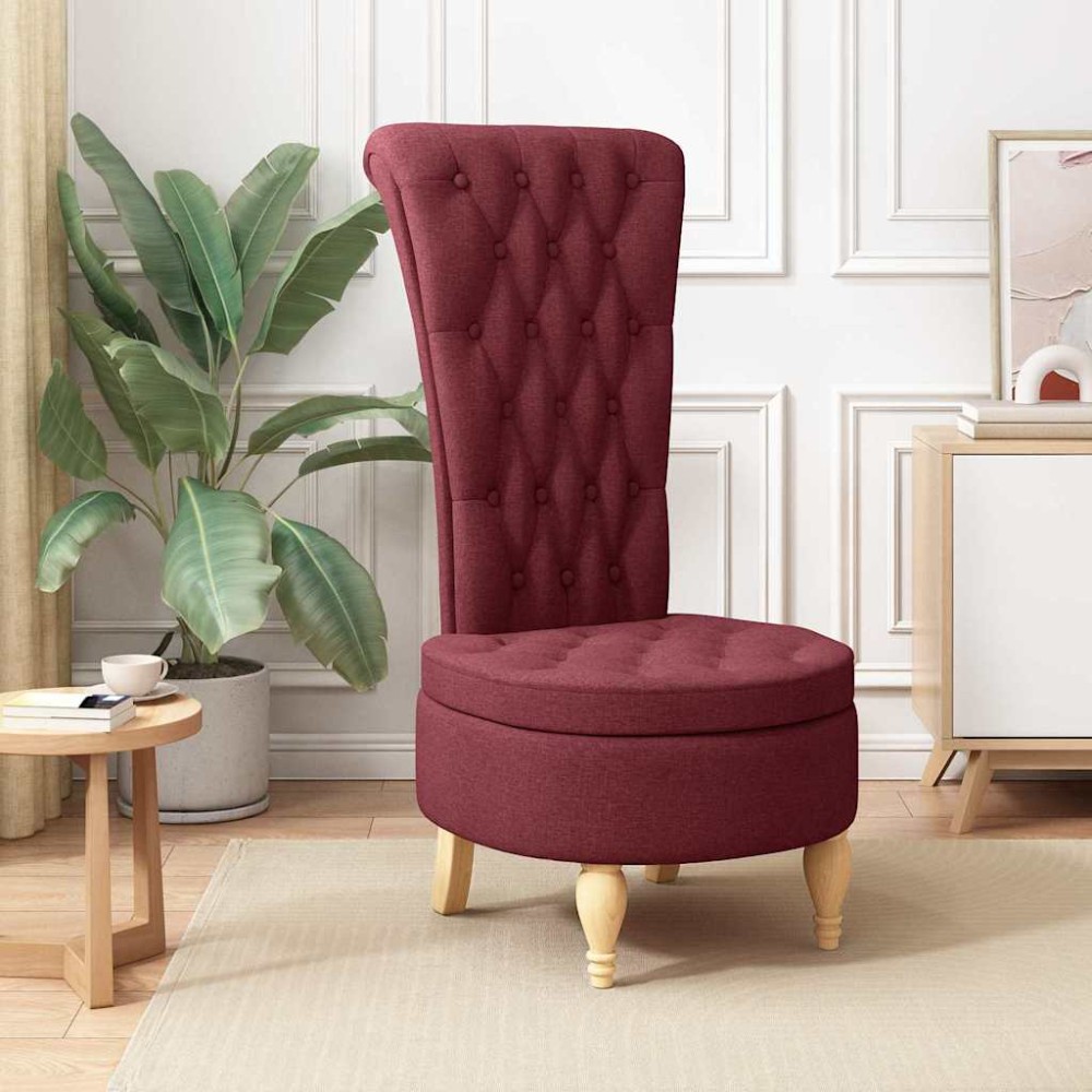 vidaXL Καναπέ με κουβέρτα Κόκκινο 56,5 x 70 x 110 εκ ύφασμα