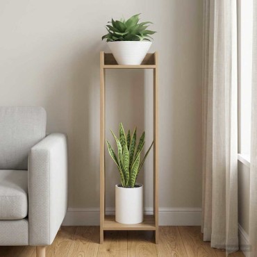 vidaXL Βάση φυτών Artisan Δρυς 30 x 30 x 100 εκ Επεξεργασμένο Ξύλο