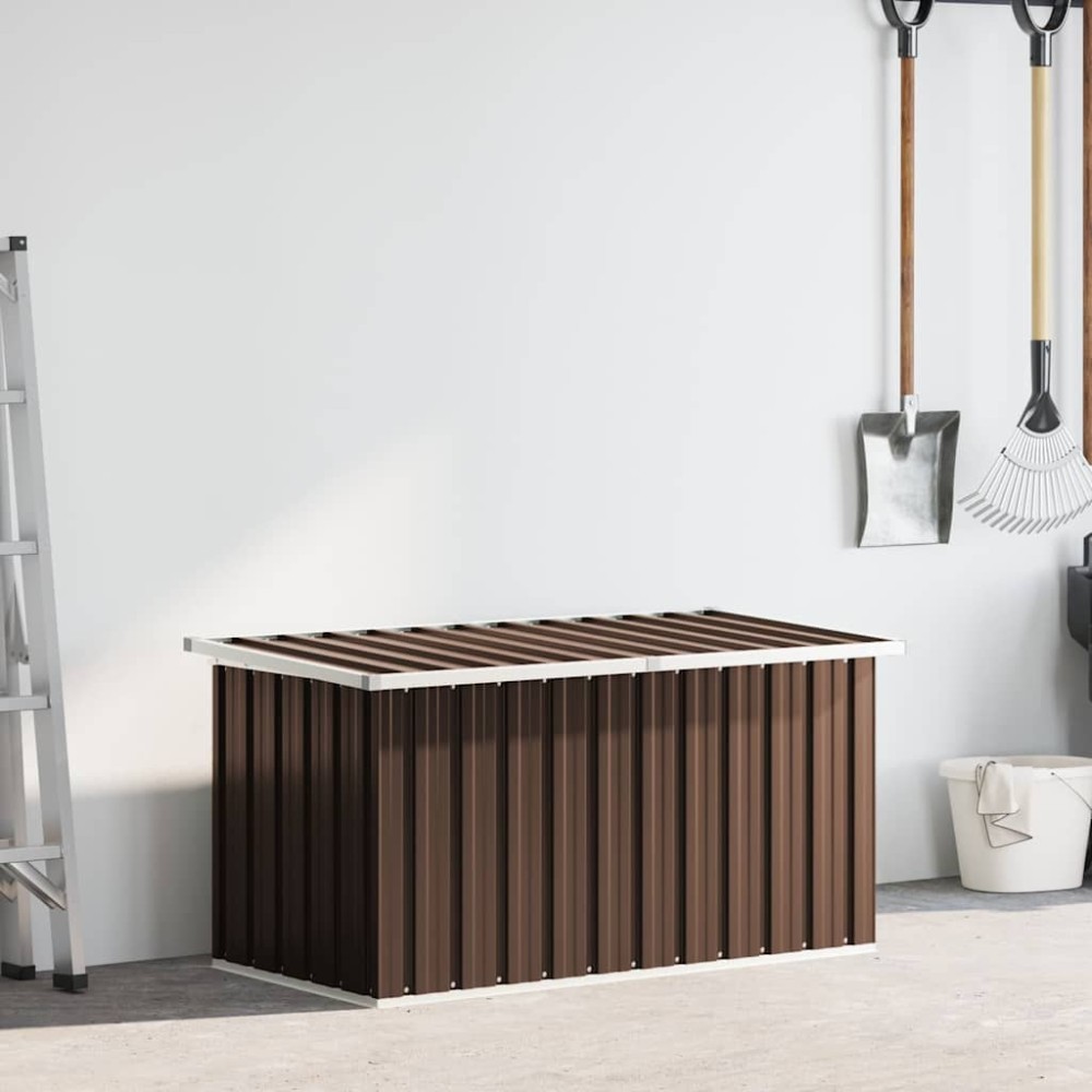 vidaXL Κουτί Αποθήκευσης Κήπου Καφέ 129x67x65cm 1 τεμ.