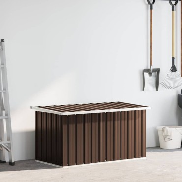 vidaXL Κουτί Αποθήκευσης Κήπου Καφέ 129x67x65cm 1 τεμ.