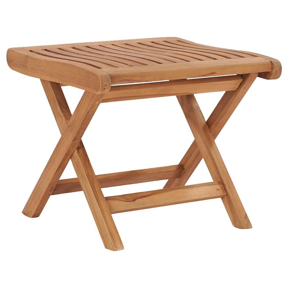 vidaXL Υποπόδιο Πτυσσόμενο 46,5x49x41,5cm από Μασίφ Ξύλο Teak 1 τεμ.