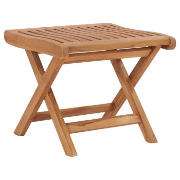 vidaXL Υποπόδιο Πτυσσόμενο 46,5x49x41,5cm από Μασίφ Ξύλο Teak 1 τεμ.