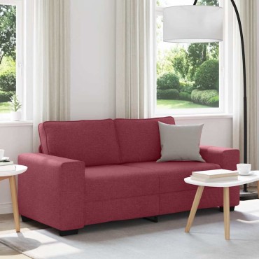 vidaXL Διθέσιος Καναπές Κόκκινος 180x77x82cm Ύφασμα