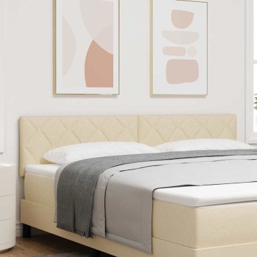 vidaXL Κεφαλάρι Κρεμ ύφασμα 180x7x88cm 1 τεμ.