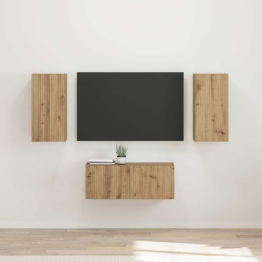 vidaXL Σετ επίπλου τηλεόρασης 6 τμχ. Artisan Oak Επεξεργασμένο Ξύλο