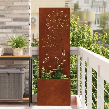 vidaXL Οθόνη Ιδιωτικότητας Κήπου Σκ rusty 50 x 32 x 150 εκ